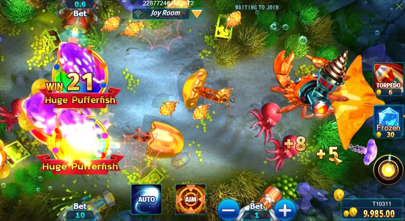 Bắn Cá Happy Fishing 2 Bắn Cá Happy Fishing nổi bật với hệ thống sinh vật biển đa dạng