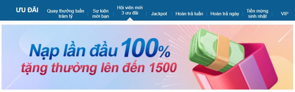 Khuyến mãi Thabet: Cơ hội vàng nhận thưởng cực hấp dẫn 3 Đối với những người mới gia nhập Thabet sẽ nhận ngay thưởng nạp lần đầu