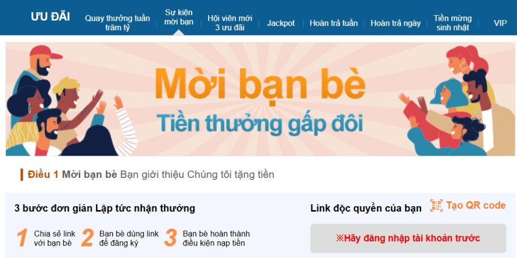 Khuyến mãi Thabet: Cơ hội vàng nhận thưởng cực hấp dẫn 2 Chỉ cần mời bạn bè tham gia sẽ được nhận ngay phần thưởng giá trị