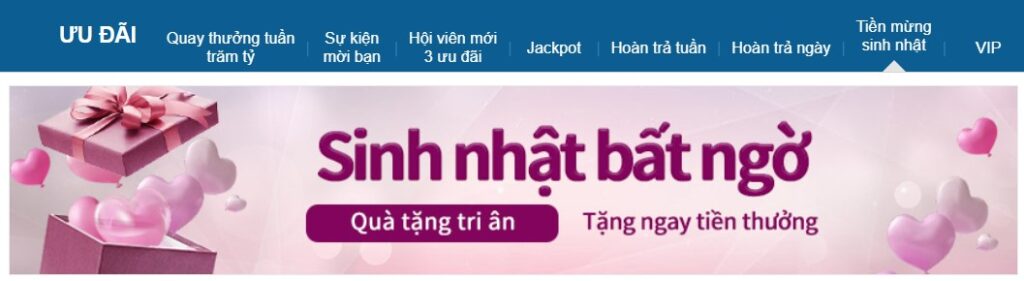 Khuyến mãi Thabet: Cơ hội vàng nhận thưởng cực hấp dẫn 4 Thabet mang đến chương trình tiền thưởng mừng sinh nhật đầy ý nghĩa